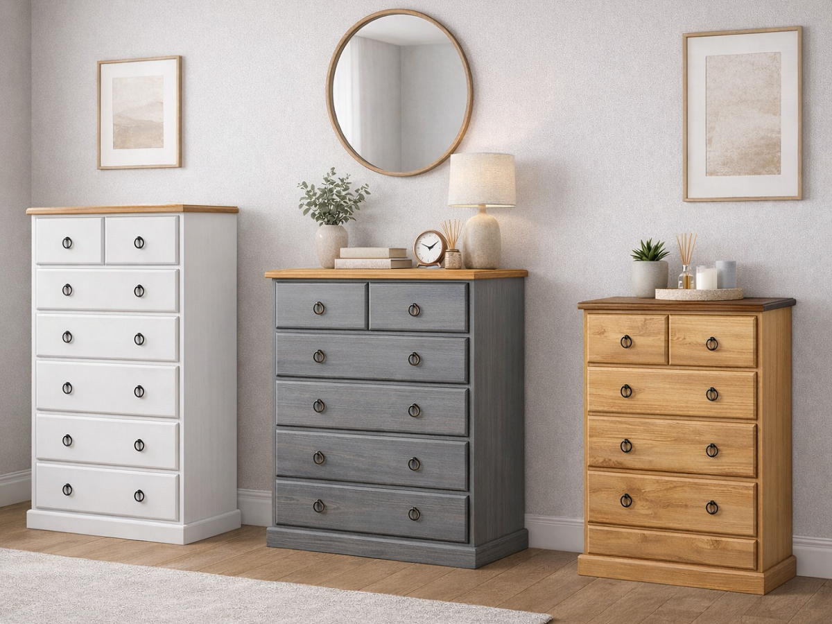 CARRINGTON (AUSSIE MADE) TALLBOY / CHEST COLLECTION - ASSORTED COLOURS - STARTING FROM $899