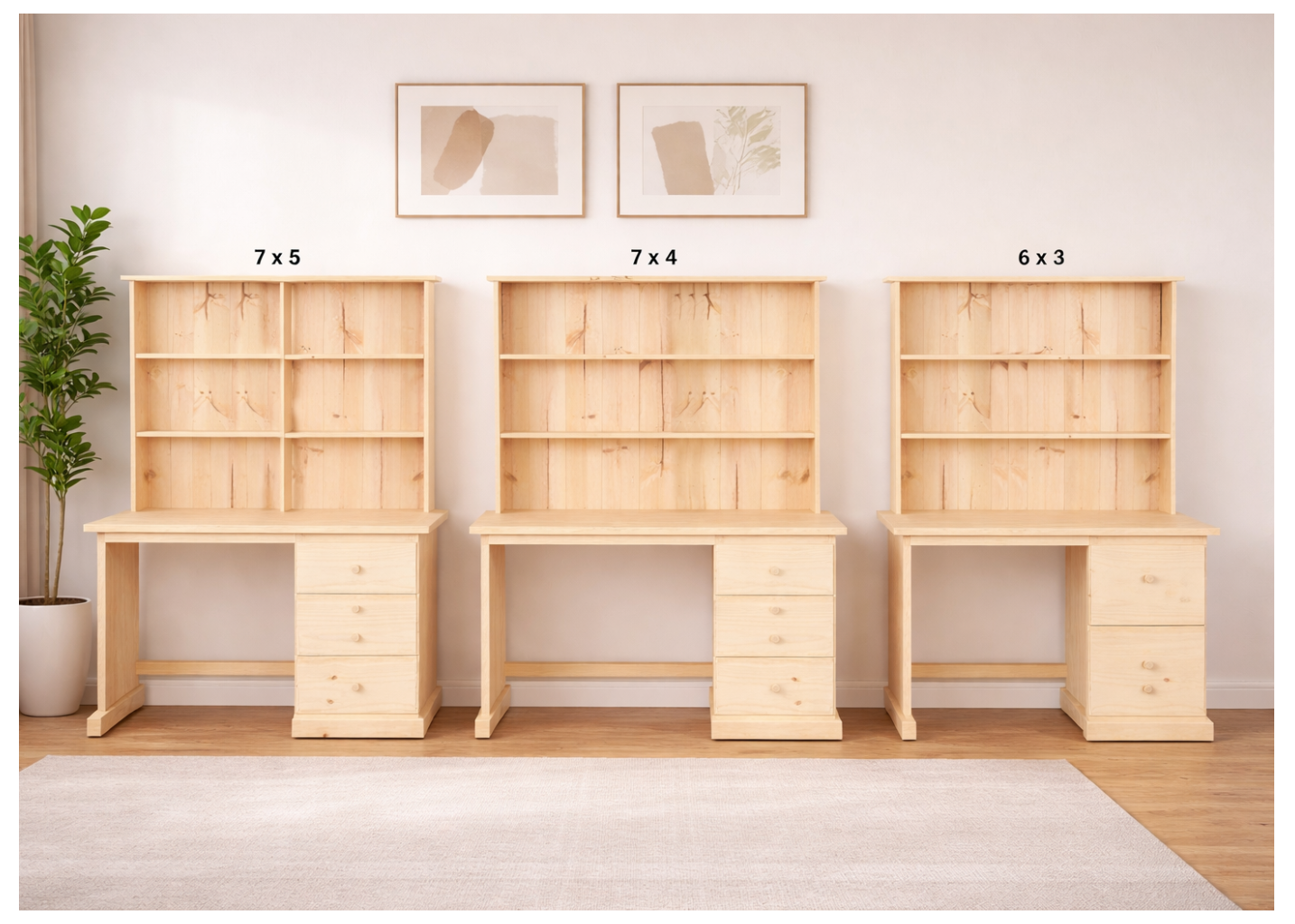 OXFORD (AUSSIE MADE) DESK WITH HUTCH COLLECTION - RAW - STARTING FROM $699