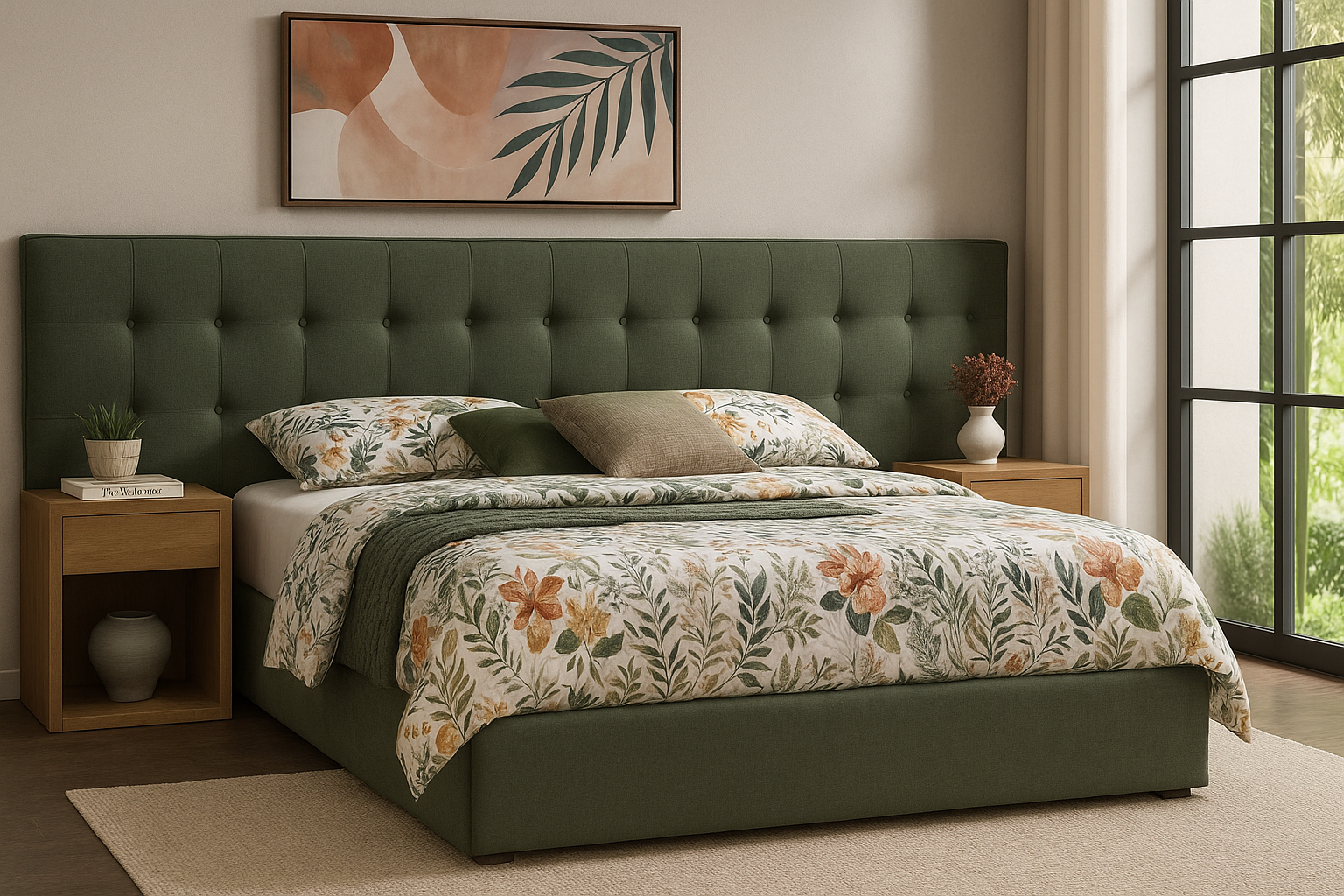 BRONTE (AUSSIE MADE) UPHOLSTERED EXTENDED BEDROOM COLLECTION – ASSORTED FABRICS & COLOURS - STARTING FROM $1999