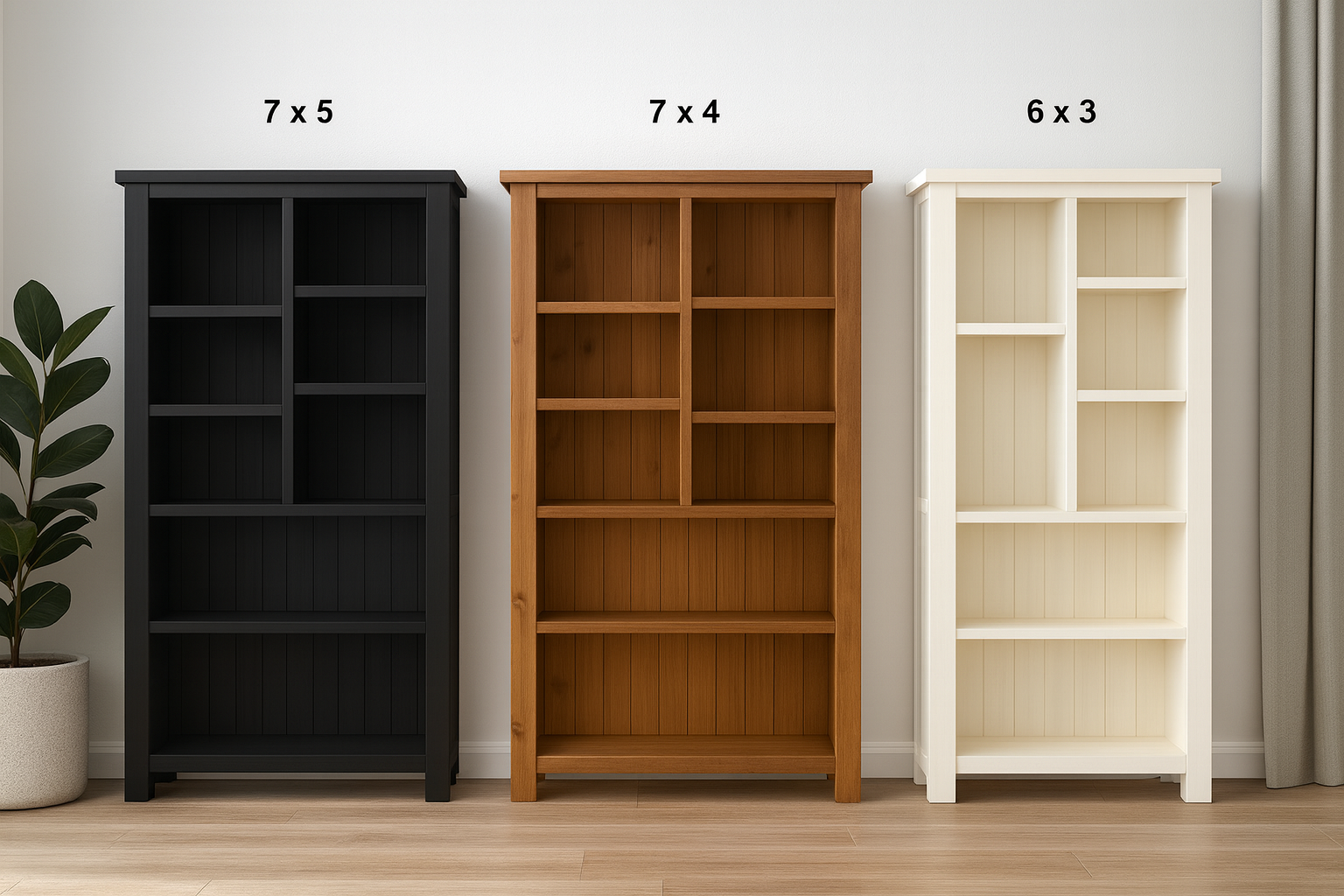 NYNGAN (AUSSIE MADE) HIGHLINE BOOKCASE COLLECTION - ASSORTED STAINED COLOURS - STARTING FROM $799