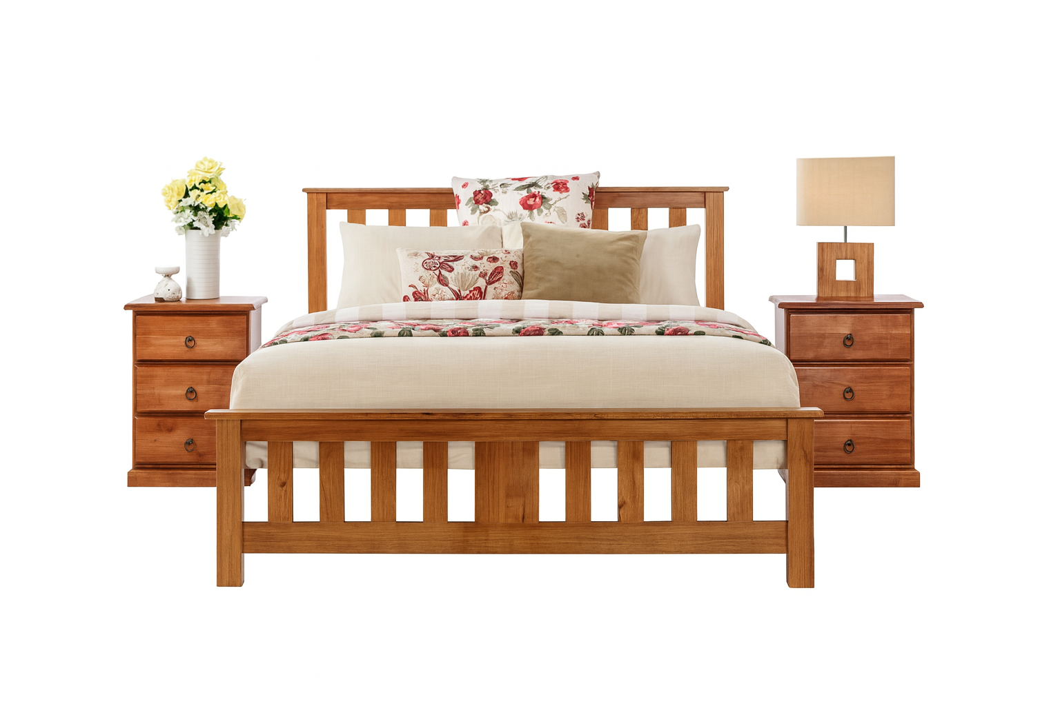 KING CARRINGTON (AUSSIE MADE) BED FRAME - ASSORTED COLOURS