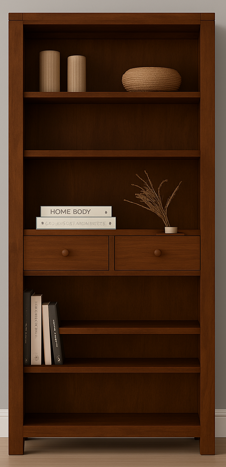MELBOURNE (AUSSIE MADE) HIGHLINE BOOKCASE WITH 2 DRAWERS - ASSORTED COLOURS - STARTING FROM $899