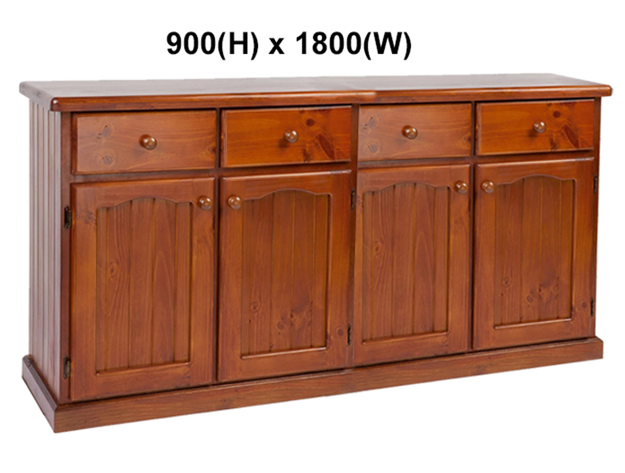 MUDGEE / COLONIAL (AUSSIE MADE) THICK TOP 2 DOOR / 2 DRAWER BUFFET - ASSORTED STAINED COLOURS - STARTING FROM $599