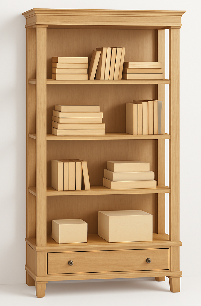 DOLLY (AUSSIE MADE) HIGHLINE BOOKCASE WITH DRAWERS COLLECTION - ASSORTED COLOURS - STARTING FROM $999