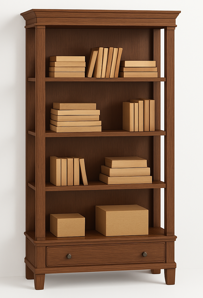 DOLLY (AUSSIE MADE) HIGHLINE BOOKCASE WITH DRAWERS COLLECTION - ASSORTED COLOURS - STARTING FROM $999