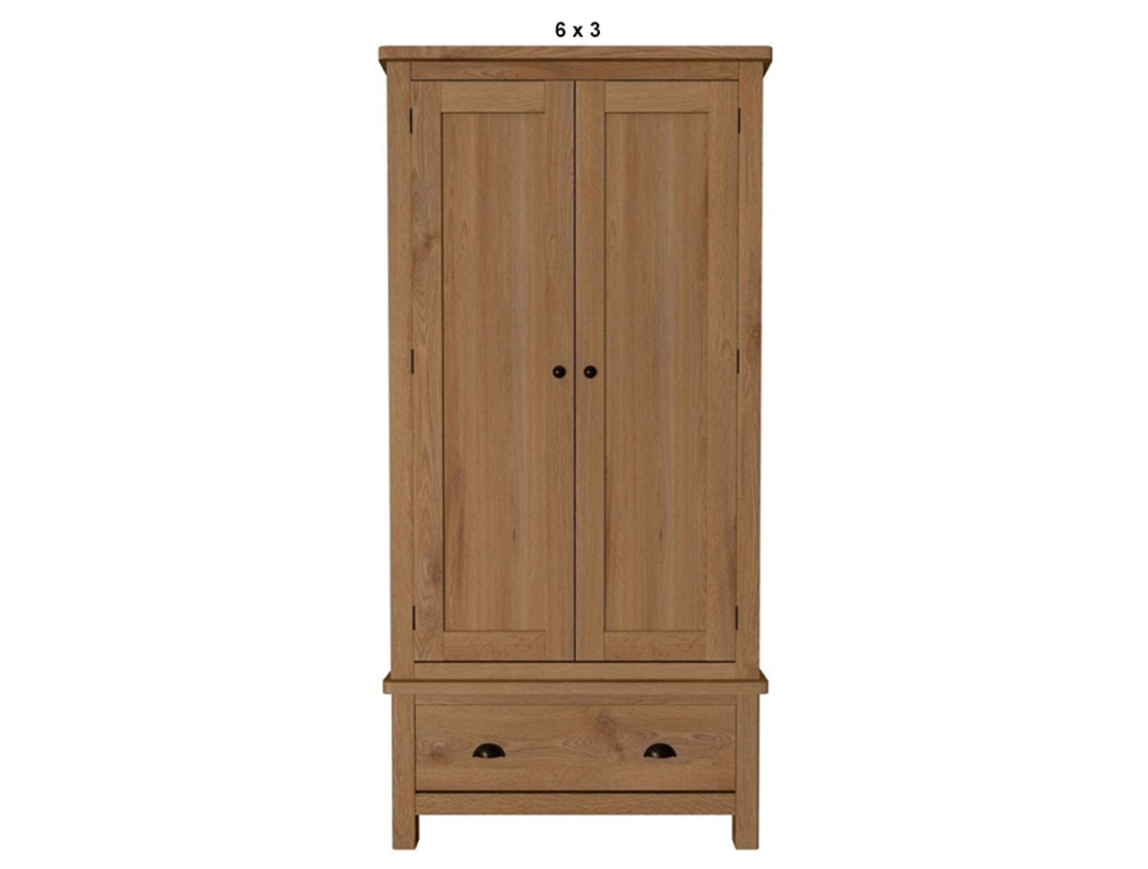 EMINENCE (AUSSIE MADE) 2 DOOR 1 DRAWERS OAK WARDROBE COLLECTION - TASSIE OAK COMBINATION - ASSORTED STAINED COLOURS - STARTING FROM $1799