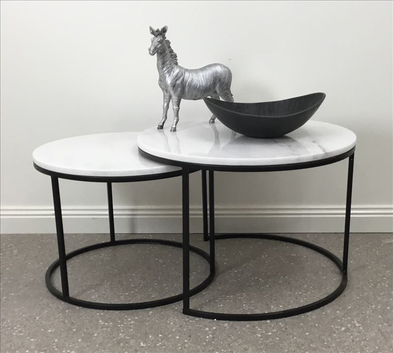 ENTERPRISE (E144468) COFFEE TABLE (SET OF 2) -  600(DIA) - MATTE BLACK