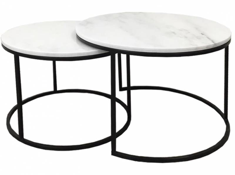 ENTERPRISE (E144468) COFFEE TABLE (SET OF 2) -  600(DIA) - MATTE BLACK