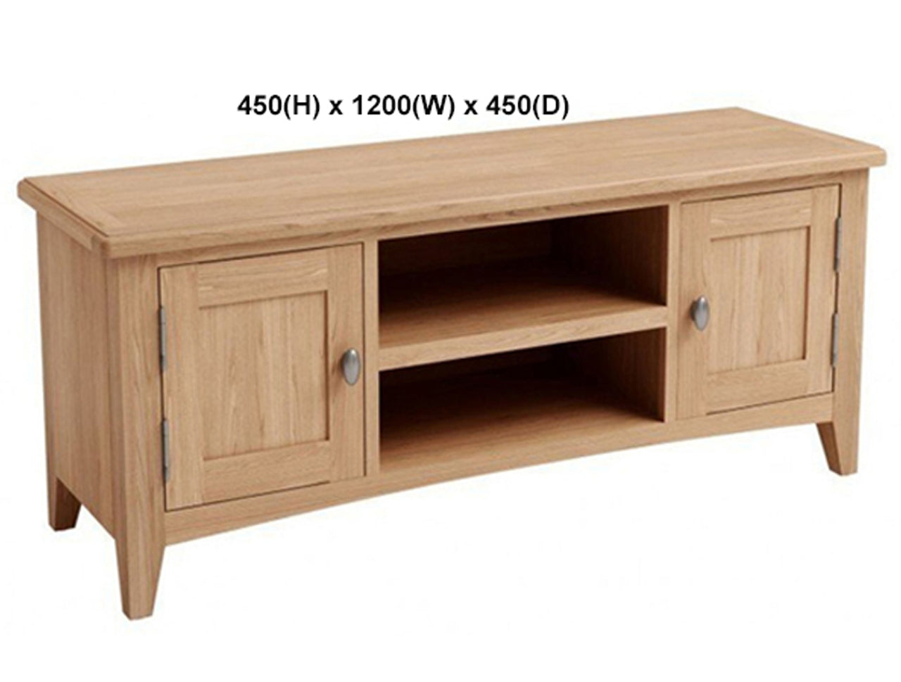 ELEGANCE (AUSSIE MADE) 2 DOOR / 2 SHELF TV UNIT COLLECTION - TASSIE OAK COMBINATION - ASSORTED STAINED COLOURS - STARTING FROM $999