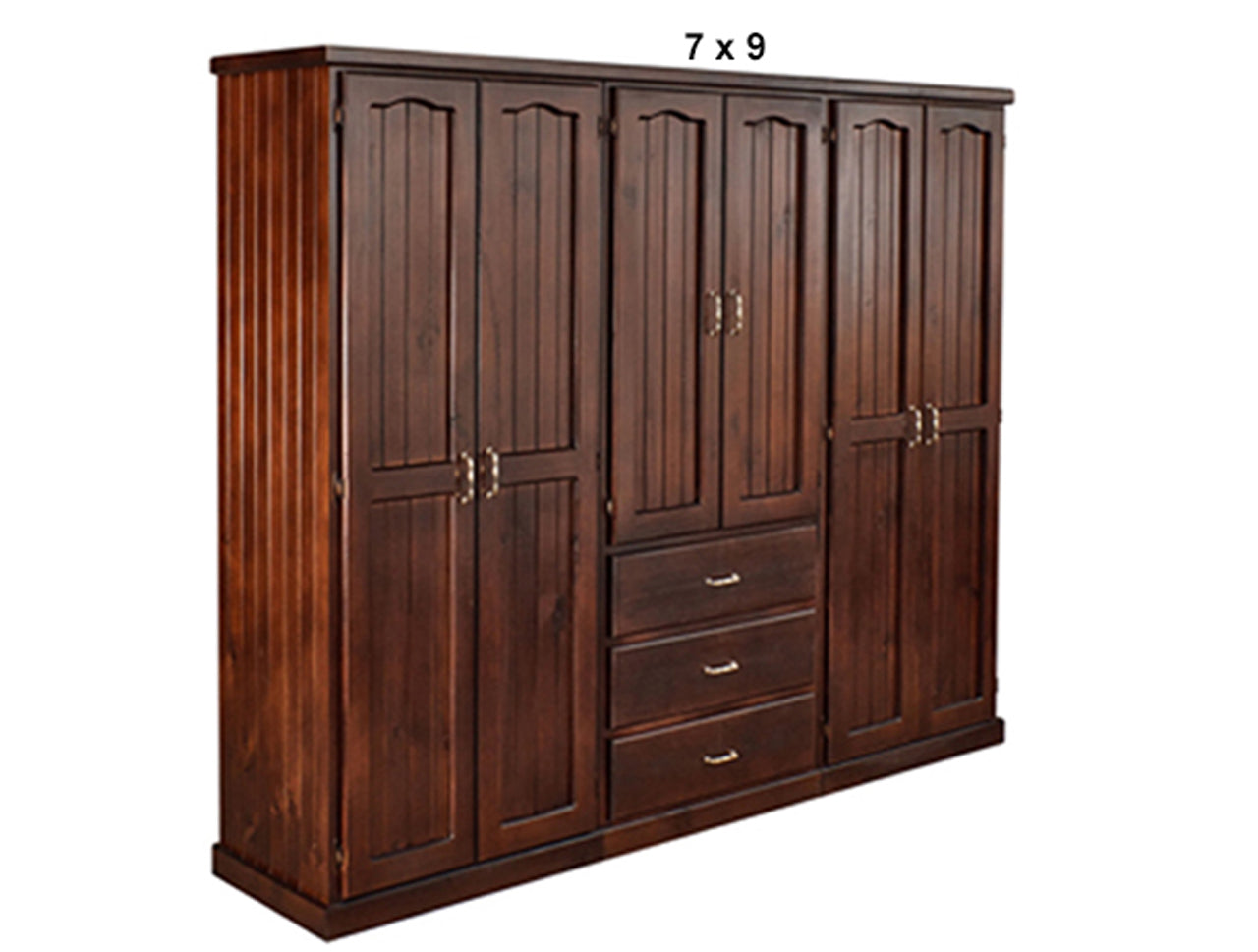 EMPIRE (AUSSIE MADE) LARGE MULTIROBE WITH 6 DOORS / 3 DRAWERS COLLECTION - ASSORTED STAINED COLOURS - STARTING FROM $2299