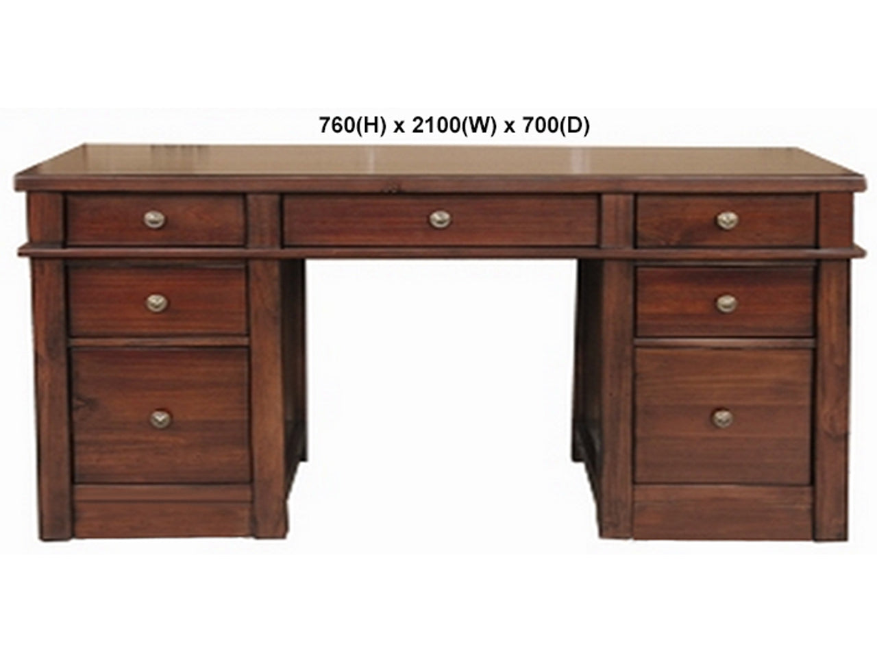 FABULOS (AUSSIE MADE) 7 DRAWER DESK WITH FILING DRAWERS COLLECTION - ASSORTED STAINED COLOURS - STARTING FROM $1599