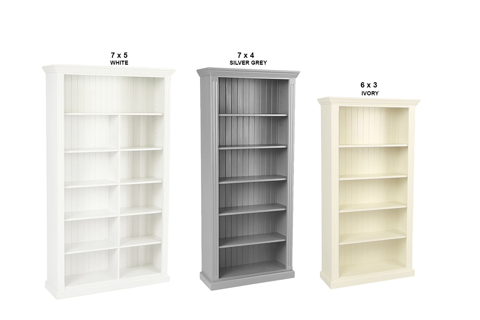 FEDERATION (AUSSIE MADE) HIGHLINE STANDARD BOOKCASE COLLECTION - ASSORTED PAINTED COLOURS - STARTING FROM $999
