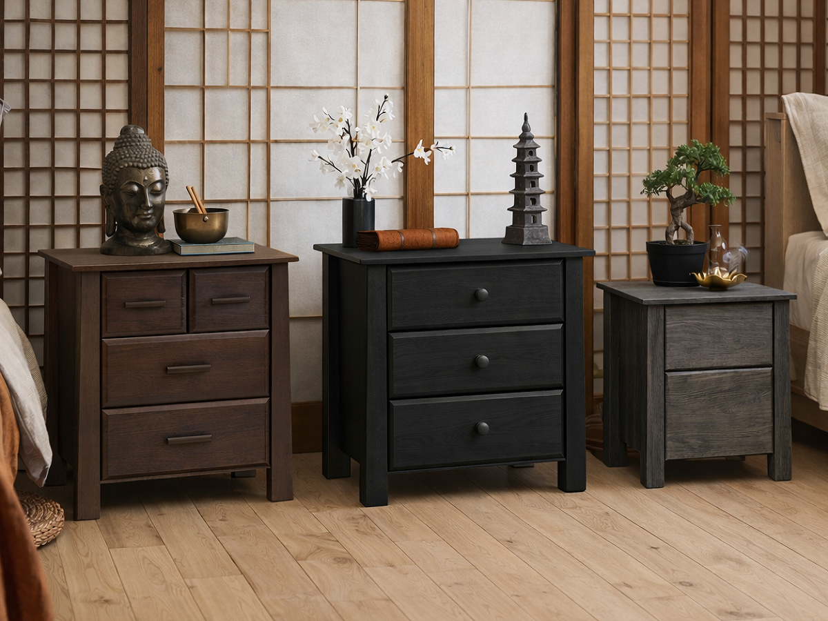 FINLEY (AUSSIE MADE) BEDSIDE TABLE COLLECTION - ASSORTED COLOURS - STARTING FROM $399