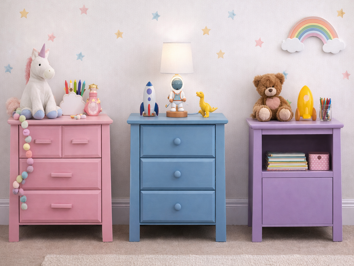 FINLEY (AUSSIE MADE) BEDSIDE TABLE COLLECTION - ASSORTED COLOURS - STARTING FROM $399