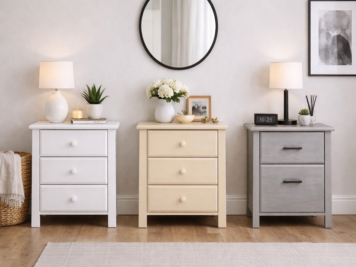 FINLEY (AUSSIE MADE) BEDSIDE TABLE COLLECTION - ASSORTED COLOURS - STARTING FROM $399