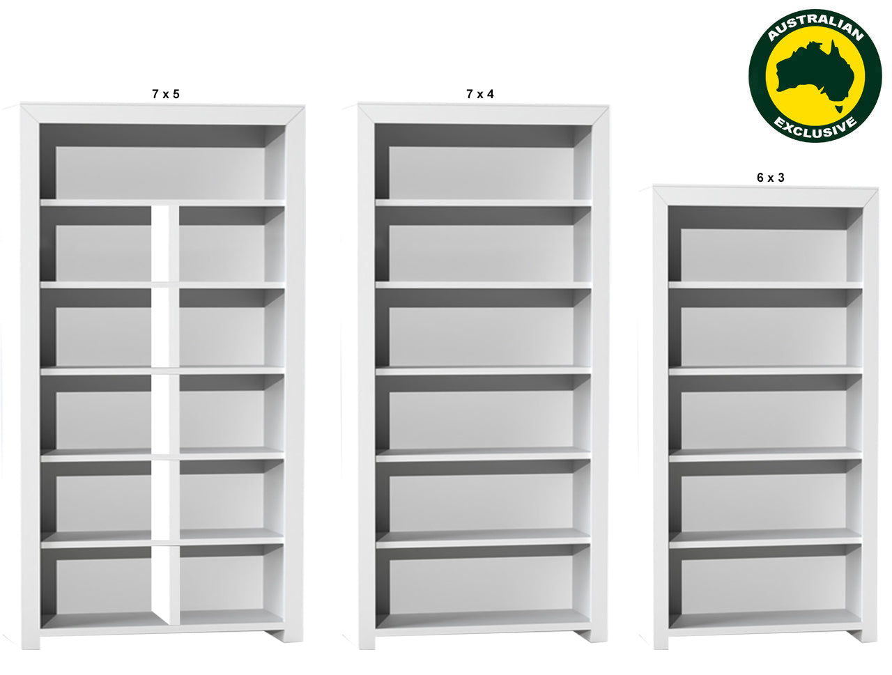 FRANK (AUSSIE MADE) HIGHLINE BOOKCASE COLLECTION - ASSORTED PAINTED COLOURS - STARTING FROM $799