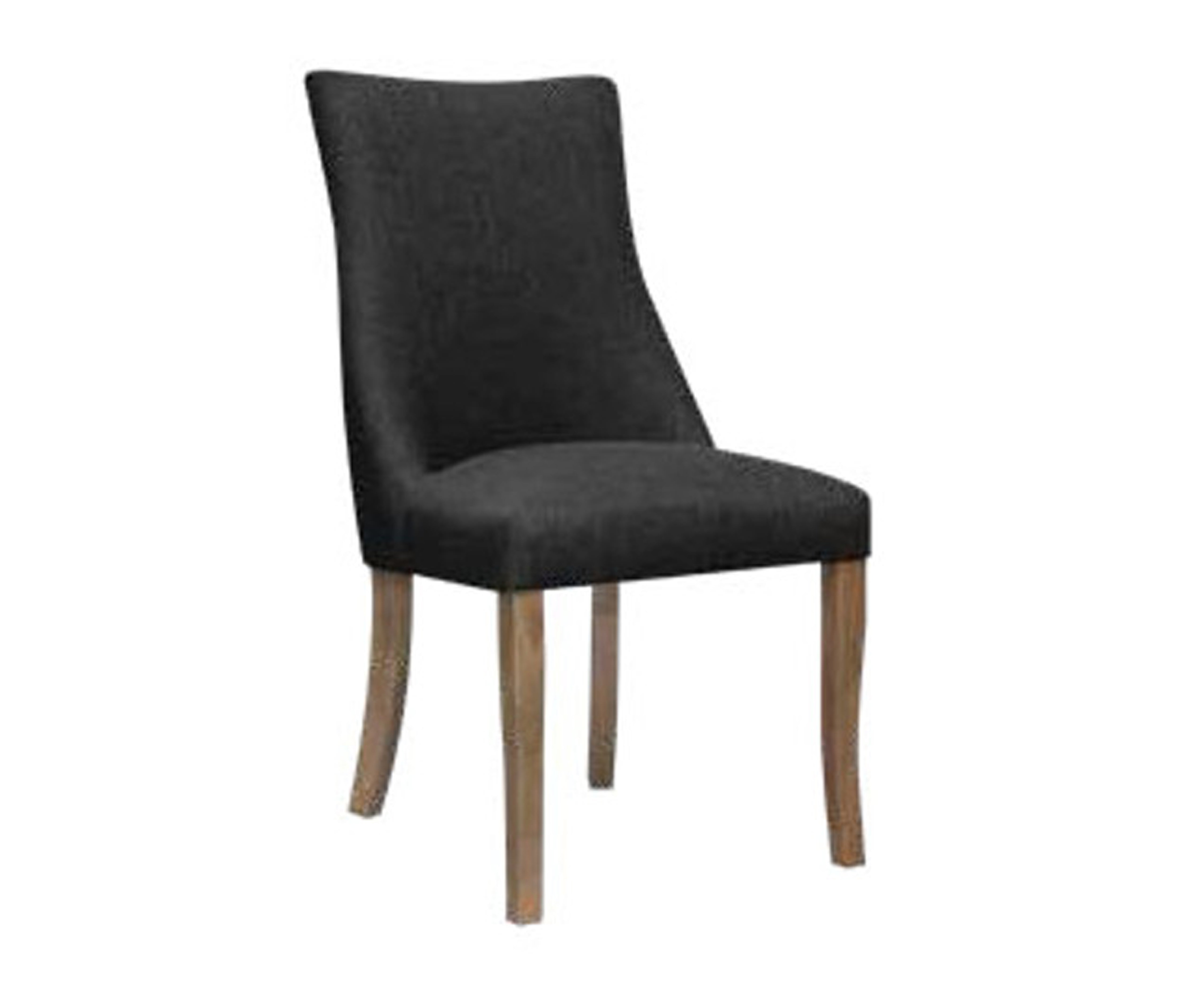 HUDSON FABRIC DINING CHAIR - GRAPHITE / AGED OAK