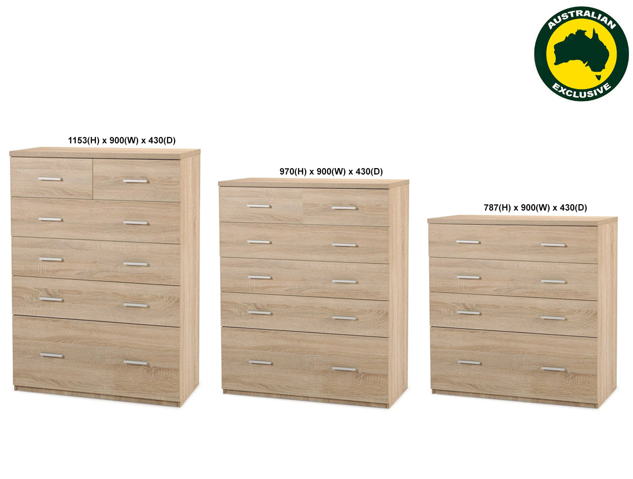 HUGO (AUSSIE MADE) TALLBOY COLLECTION - ASSORTED STAINED COLOURS - STARTING FROM $549