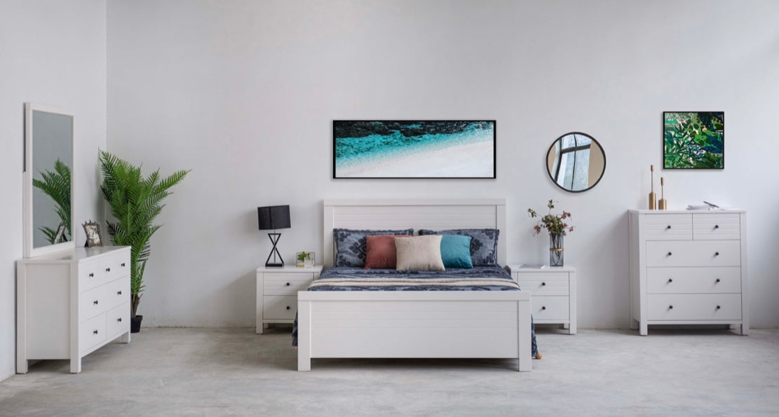 HAVEN KING 4 PIECE (TALLBOY) BEDROOM SUITE - WHITE