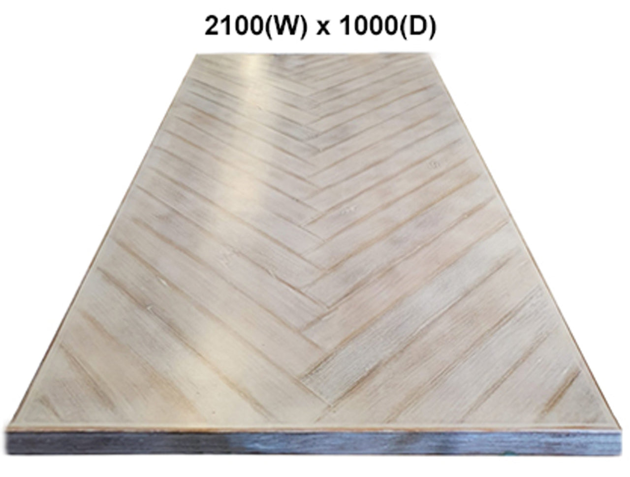 HERRINGBONE (AUSSIE MADE) DINING TABLE WITH REFACTORY LEG BASE SYSTEM COLLECTION - ASSORTED STAINED COLOURS - STARTING FROM $2299