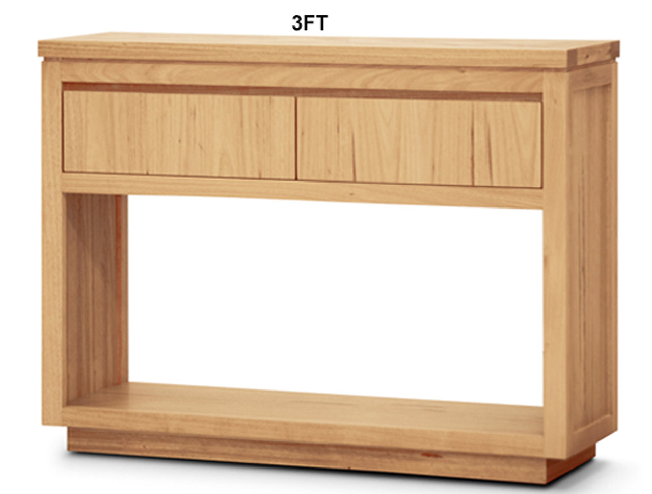 HIGHLAND (AUSSIE MADE) HALL TABLE WITH FLOATING BASE COLLECTION - TASSIE OAK COMBINATION - ASSORTED STAINED COLOURS - STARTING FROM $999