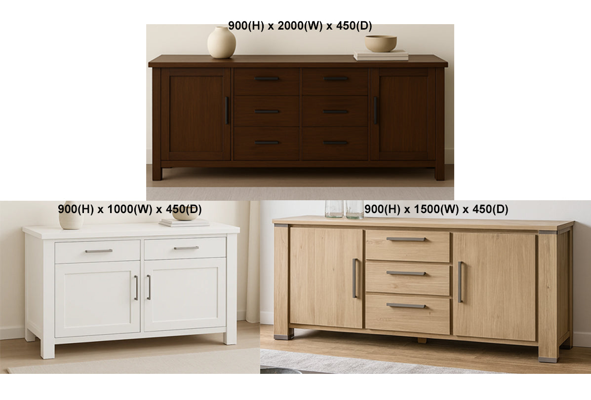 INTRO (AUSSIE MADE) BUFFET COLLECTION - ASSORTED STAINED COLOURS - STARTING FROM $1199