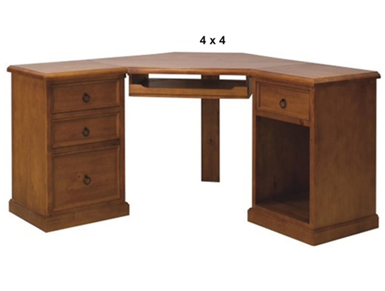JACKSON (AUSSIE MADE) 3 PIECE CORNER COMPUTER DESK WITH KEYBOARD SLIDE COLLECTION - ASSORTED STAINED COLOURS - STARTING FROM $1299