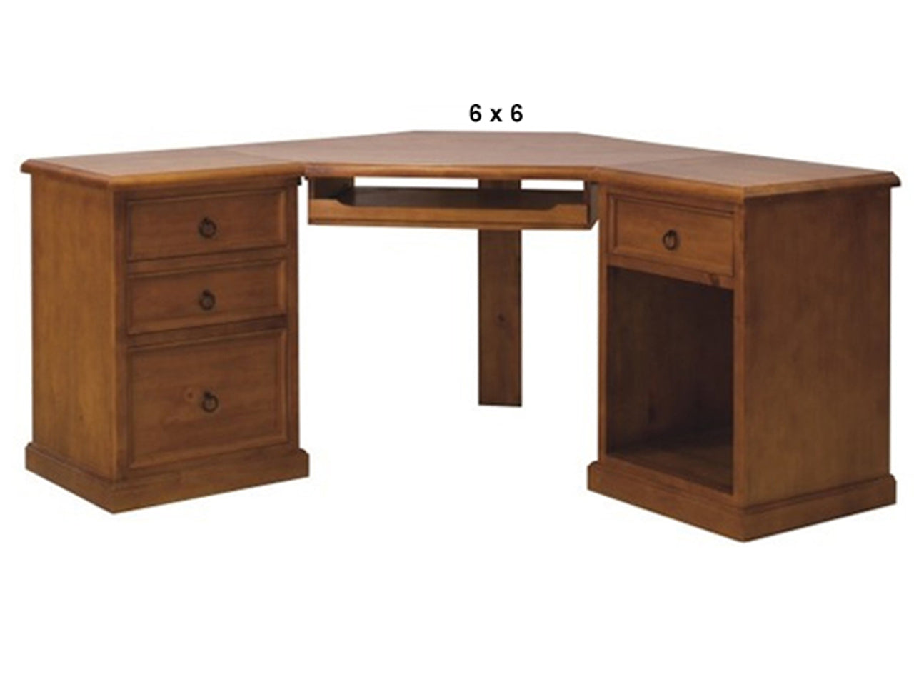 JACKSON (AUSSIE MADE) 3 PIECE CORNER COMPUTER DESK WITH KEYBOARD SLIDE COLLECTION - ASSORTED STAINED COLOURS - STARTING FROM $1299