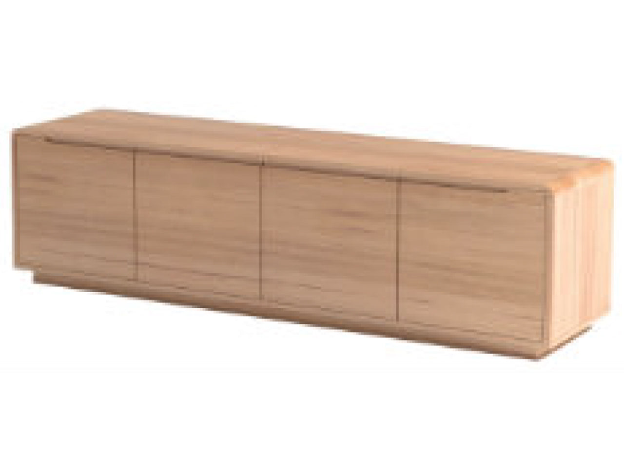 JABLE 4 DRAWER LOWLINE TV UNIT - 560(H) x 1800(W) x 450(D) - MESSMATE
