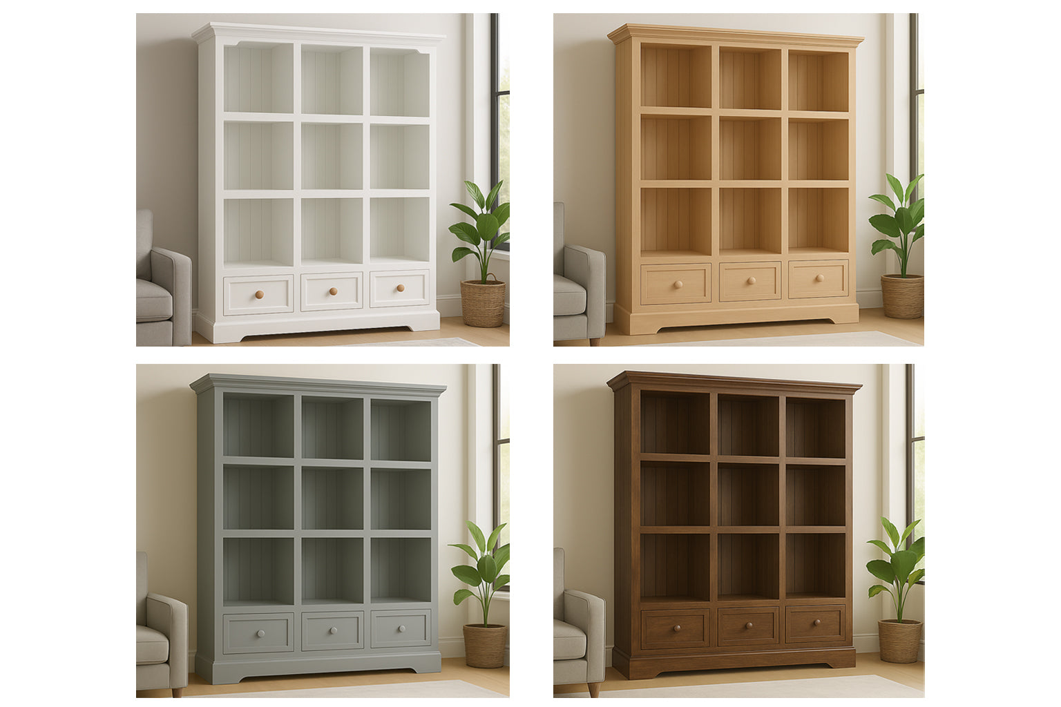 JOSIA (AUSSIE MADE) HIGHLINE BOOKCASE COLLECTION - ASSORTED COLOURS - STARTING FROM $999