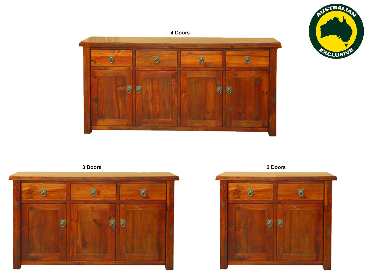 KIMBERLEY (AUSSIE MADE) BUFFET COLLECTION - ASSORTED STAINED COLOURS - STARTING FROM $799
