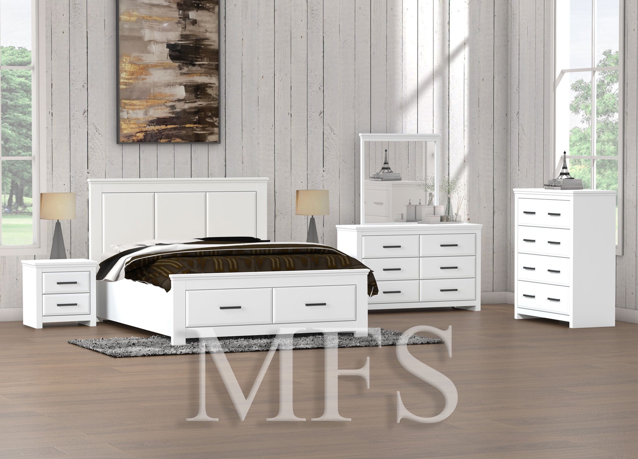 KING KARANCHO (CUSTOM MADE) 4 PIECE (TALLBOY) BEDROOM SUITE - ASSORTED COLOURS