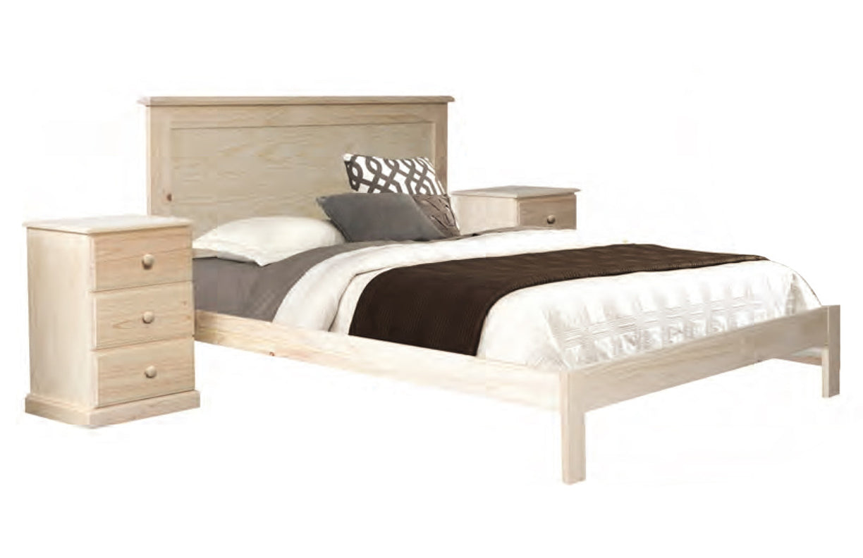KING LANDEN (AUSSIE MADE) BED - WITH DOONA FOOT - ASSORTED STAINED COLOURS