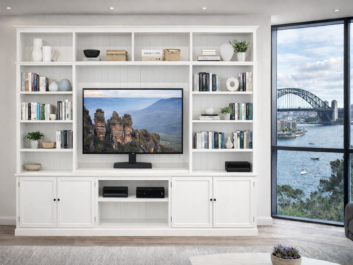 LAKES (AUSSIE MADE) TV ENTERTAINMENT UNIT COLLECTION - ASSORTED COLOURS - STARTING FROM $3699