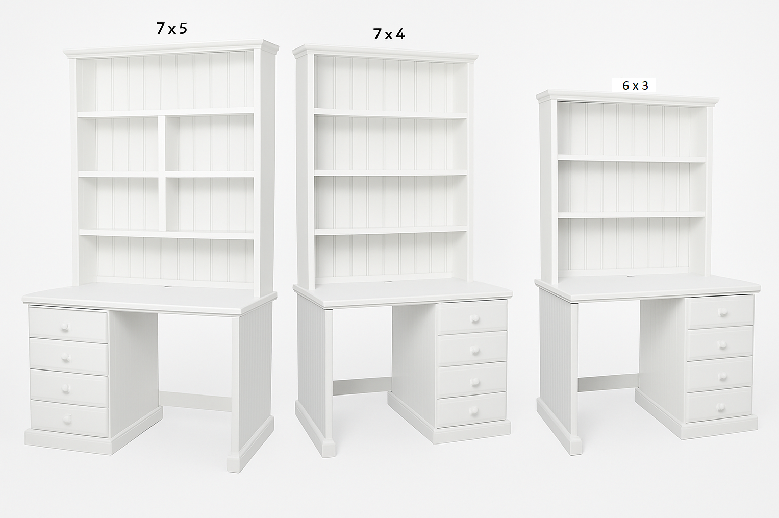 MACQUARIE (AUSSIE MADE) 4 DRAWER DESK + HUTCH COLLECTION - ASSORTED PAINTED COLOURS - STARTING FROM $1299