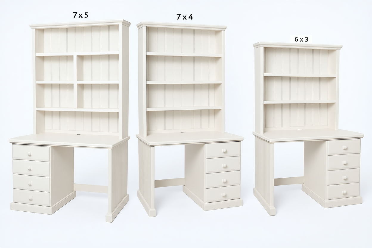 MACQUARIE (AUSSIE MADE) 4 DRAWER DESK + HUTCH COLLECTION - ASSORTED PAINTED COLOURS - STARTING FROM $1299