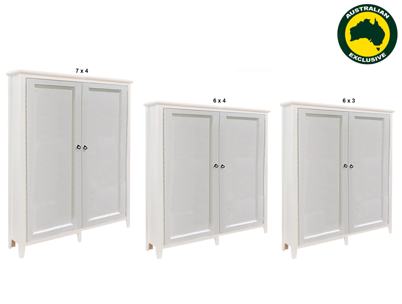 MANILLA (AUSSIE MADE) ALL HANGING WARDROBE COLLECTION - ASSORTED PAINTED COLOURS - STARTING FROM $999