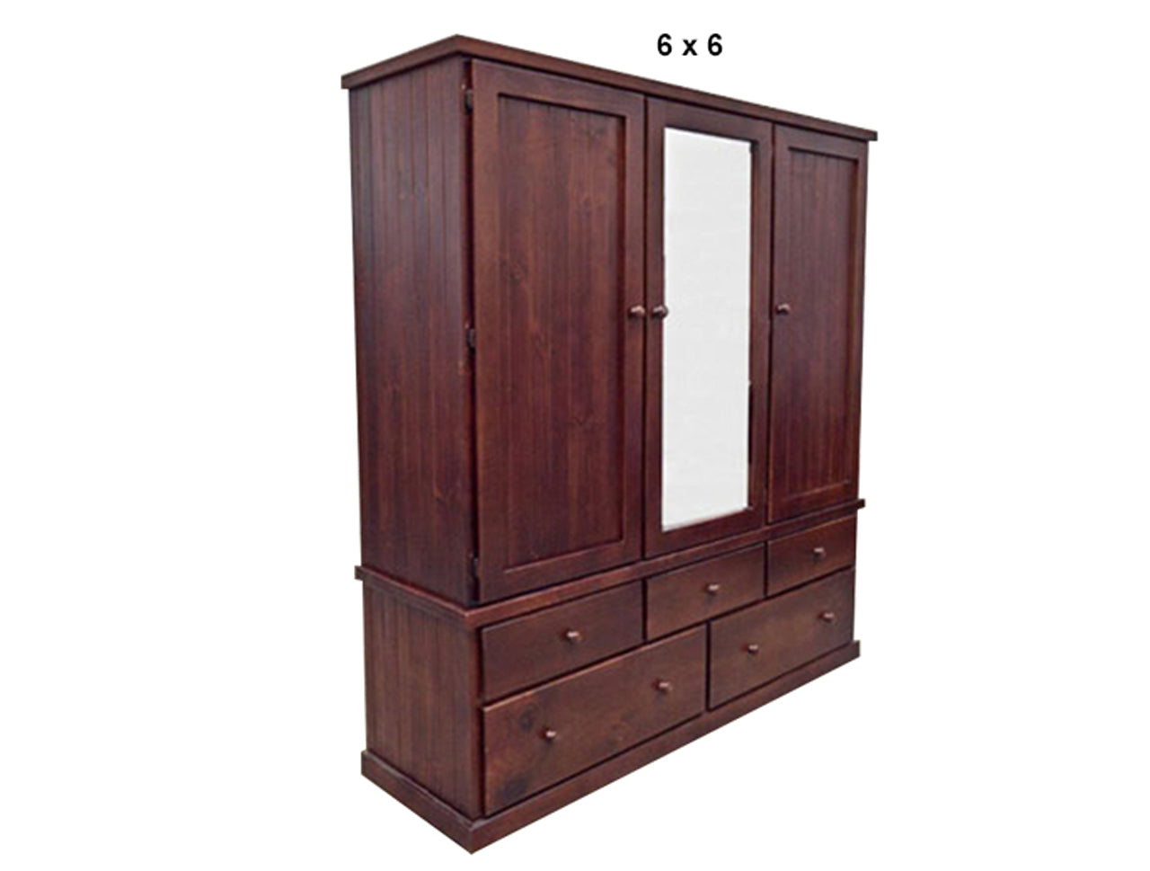 MONTANA (AUSSIE MADE) WARDROBE 3 DOOR / 5 DRAWER WITH T&G BACKING COLLECTION - ASSORTED STAINED COLOURS - STARTING FROM $1499