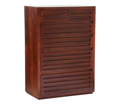 MANLY (AUSSIE MADE) 6 DRAWER TOP SPLIT TALLBOY (M-6TB) - 1200(H) X 850(W) - ASSORTED STAINED COLOURS