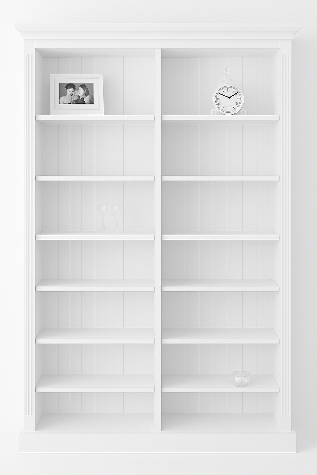 MAJESTY (AUSSIE MADE) BOOKCASE HIGHLINE WITH TRIPLE TOP AND TRIPLE LINES IN 70MM FACINGS BOOKCASE COLLECTION - ASSORTED COLOURS - STARTING FROM $799