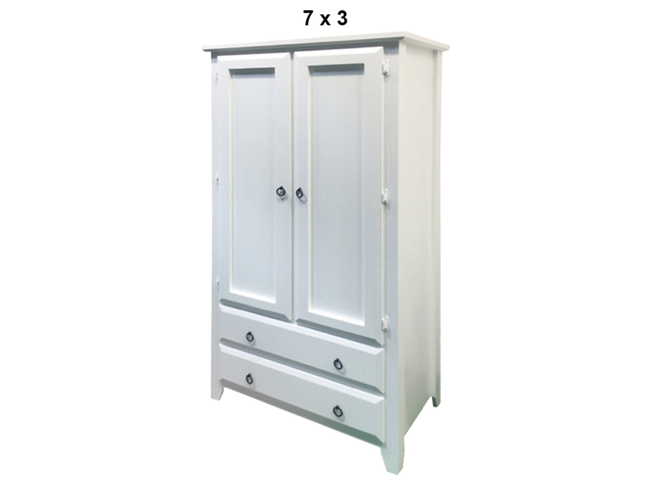 MANILLA (AUSSIE MADE) 2 DOOR / 2 DRAWER WARDROBE WITH SMOOTH DOORS AND SIDES COLLECTION - ASSORTED PAINTED COLOURS - STARTING FROM $1199