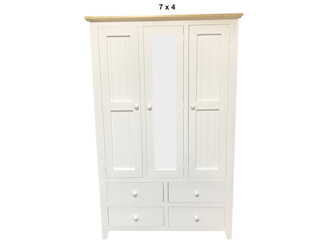 MANILLA (AUSSIE MADE) 3 DOOR & 4 DRAWER FLUSH MIRROR ROBE COLLECTION - ASSORTED PAINTED COLOURS - STARTING FROM $1499