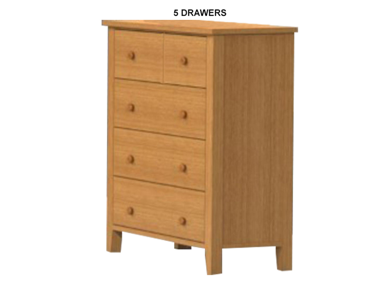 MANILLA (AUSSIE MADE) TALLBOY WITH FLUSH INTENAL DRAWERS COLLECTION - TASSIE OAK COMBINATION - ASSORTED STAINED COLOURS - STARTING FROM $1399