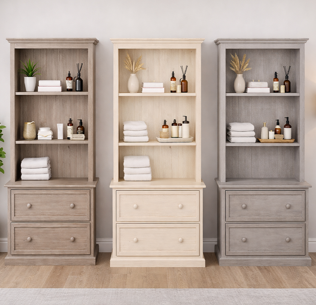 MELISSA (AUSSIE MADE) BOOKCASE COMBO WITH 2 DEEP BLANKETS DRAWERS COLLECTION - ASSORTED COLOURS - STARTING FROM $599