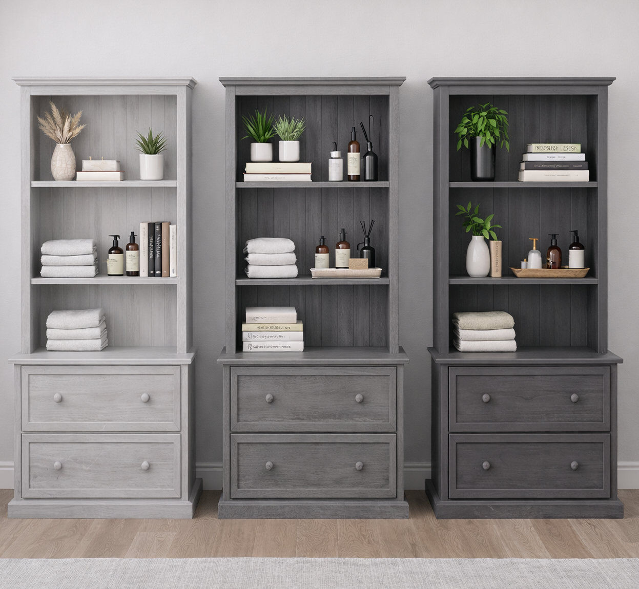 MELISSA (AUSSIE MADE) BOOKCASE COMBO WITH 2 DEEP BLANKETS DRAWERS COLLECTION - ASSORTED COLOURS - STARTING FROM $599