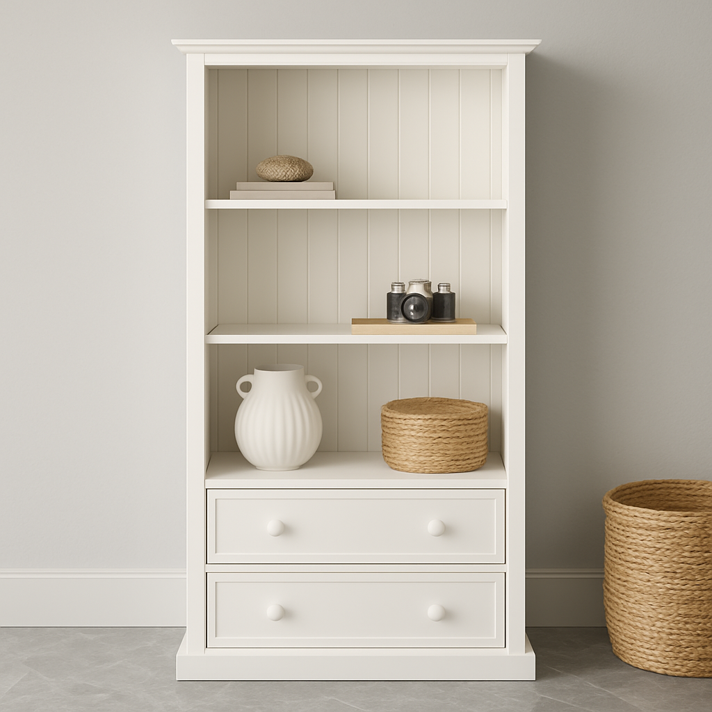 MELISSA (AUSSIE MADE) BOOKCASE COMBO WITH 2 DEEP BLANKETS DRAWERS COLLECTION - ASSORTED PAINTED COLOURS - STARTING FROM $799