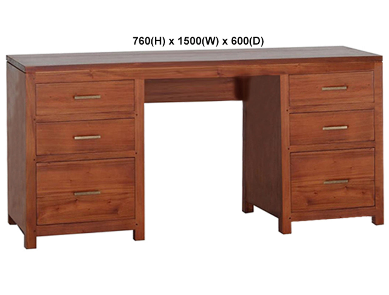 MEXI (AUSSIE MADE) 6 DRAWER DESK COLLECTION - ASSORTED STAINED COLOURS - STARTING FROM $1199