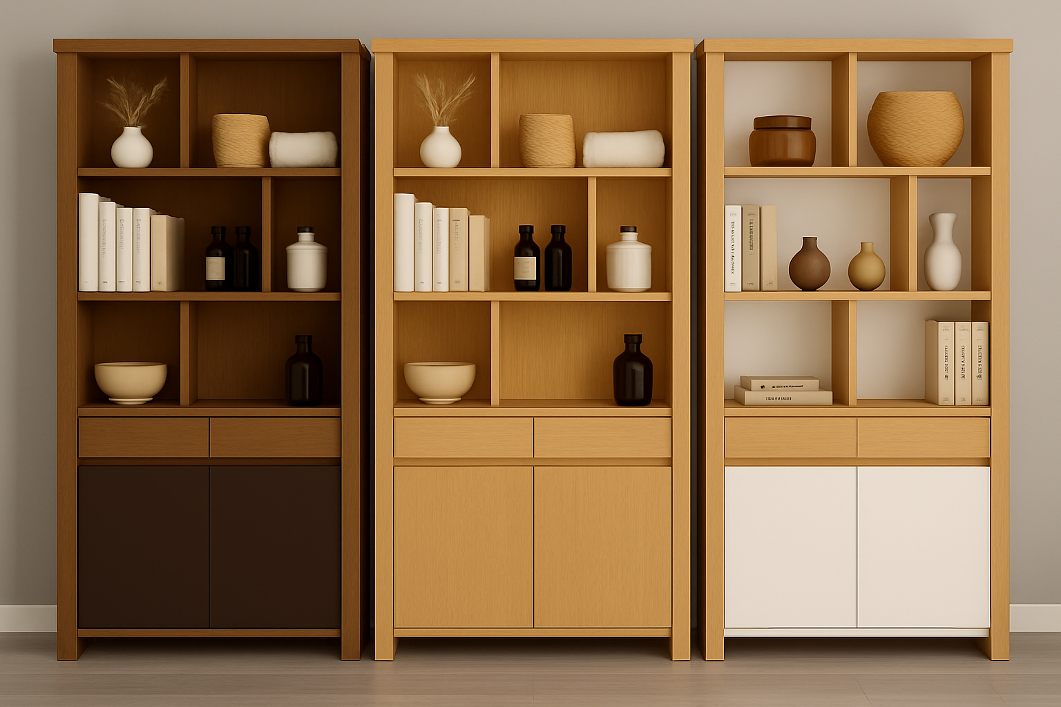 ABBOTSFORD (AUSSIE MADE) STAGGERED HIGHLINE BOOKCASE WITH DOORS COLLECTION - ASSORTED COLOURS - STARTING FROM $1299 (Copy)