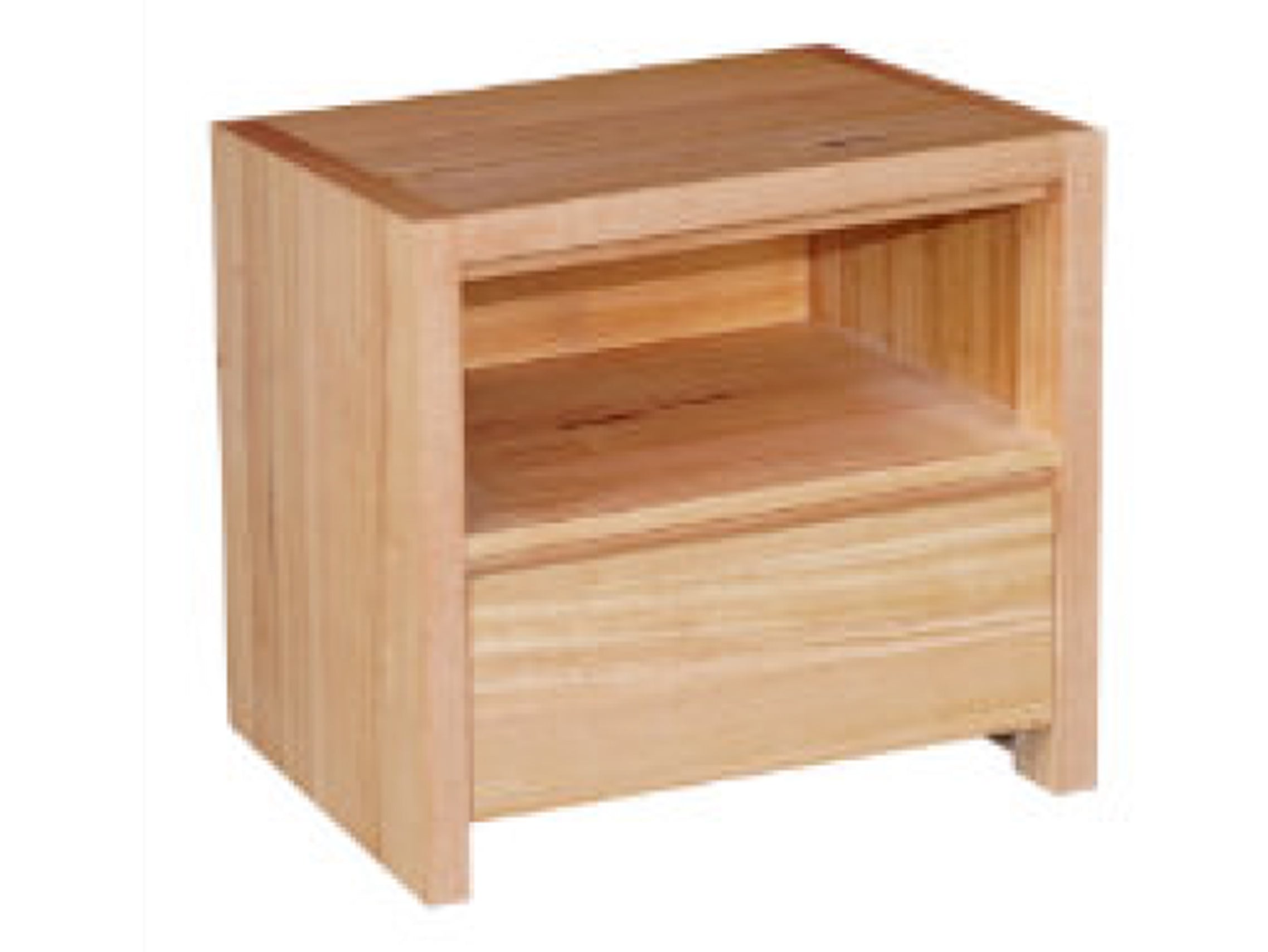 MONTANA 2 DRAWER BEDSIDE TABLE - 550(H) x 580(W) x 400(D) - MESSMATE