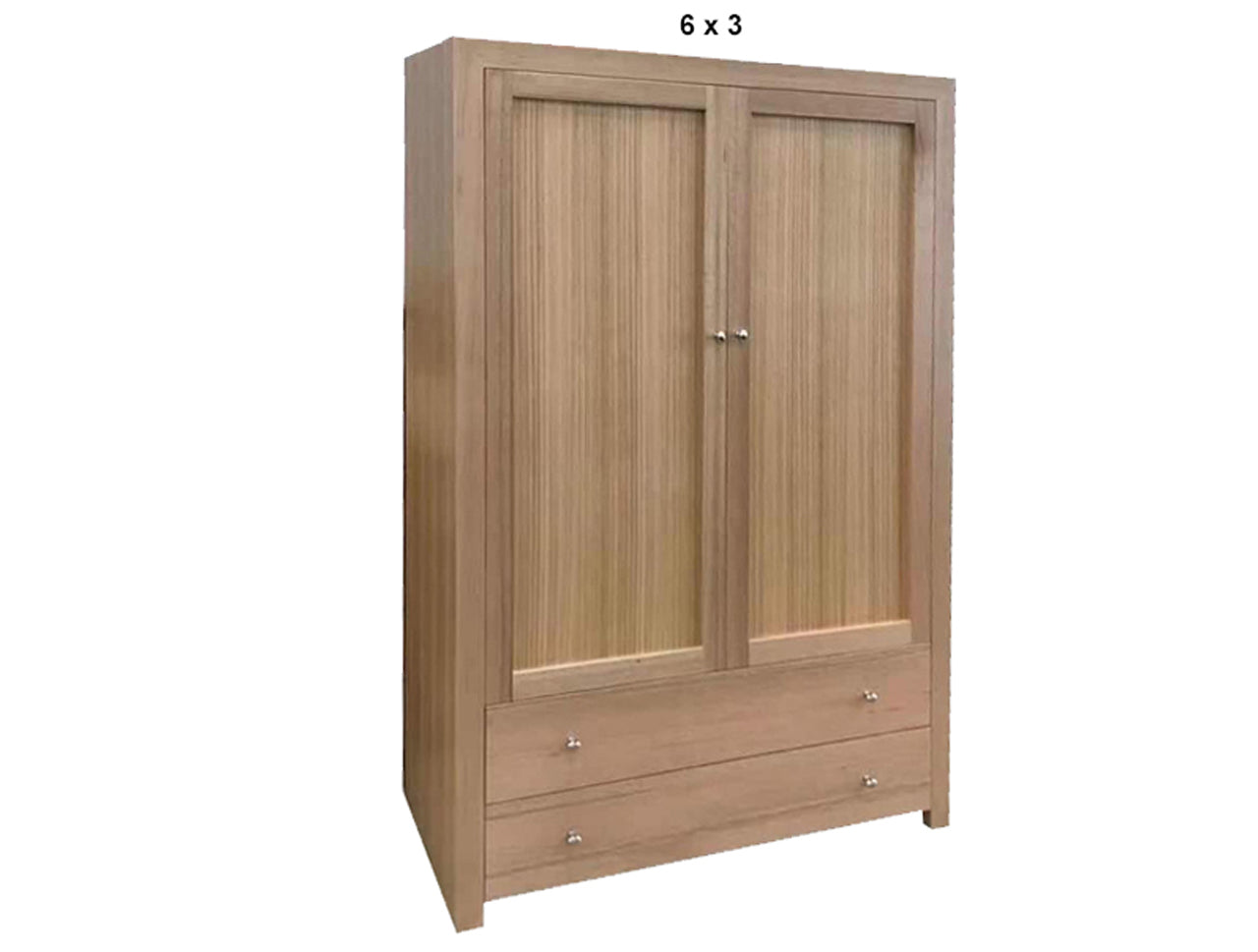 MORGAN (AUSSIE MADE) 2 DOOR / 2 DRAWER ALL HANGING WARDROBE - TASSIE OAK COMBINATION - ASSORTED STAINED COLOURS - STARTING FROM $1399